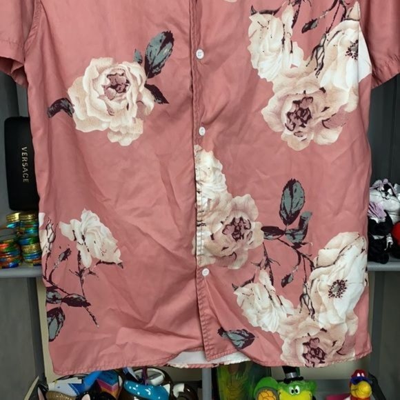 SHEIN Pink Floral Short Sleeve Shirt - Picture 4 of 8